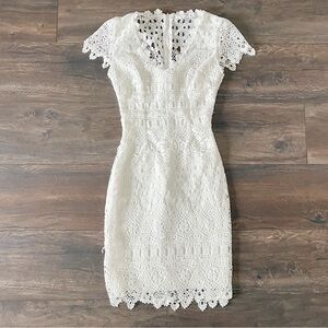 B. Darlin Elegant White Lace Dress Size 1/2
